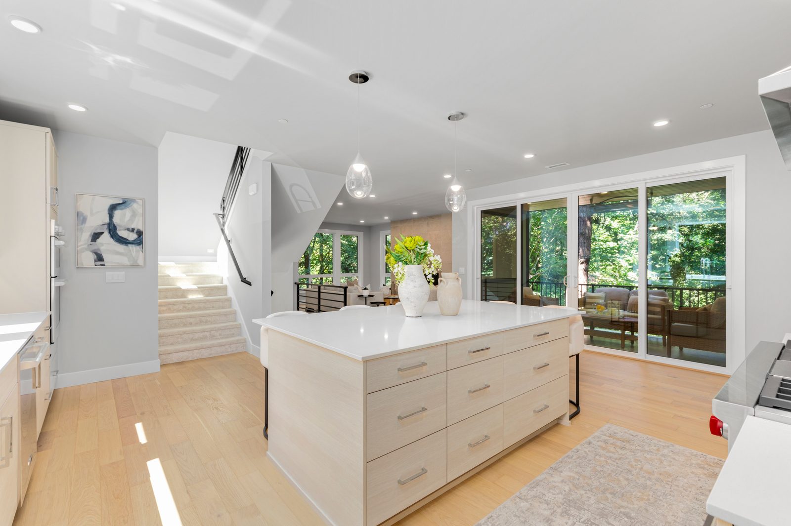 Open kitchen with generous island