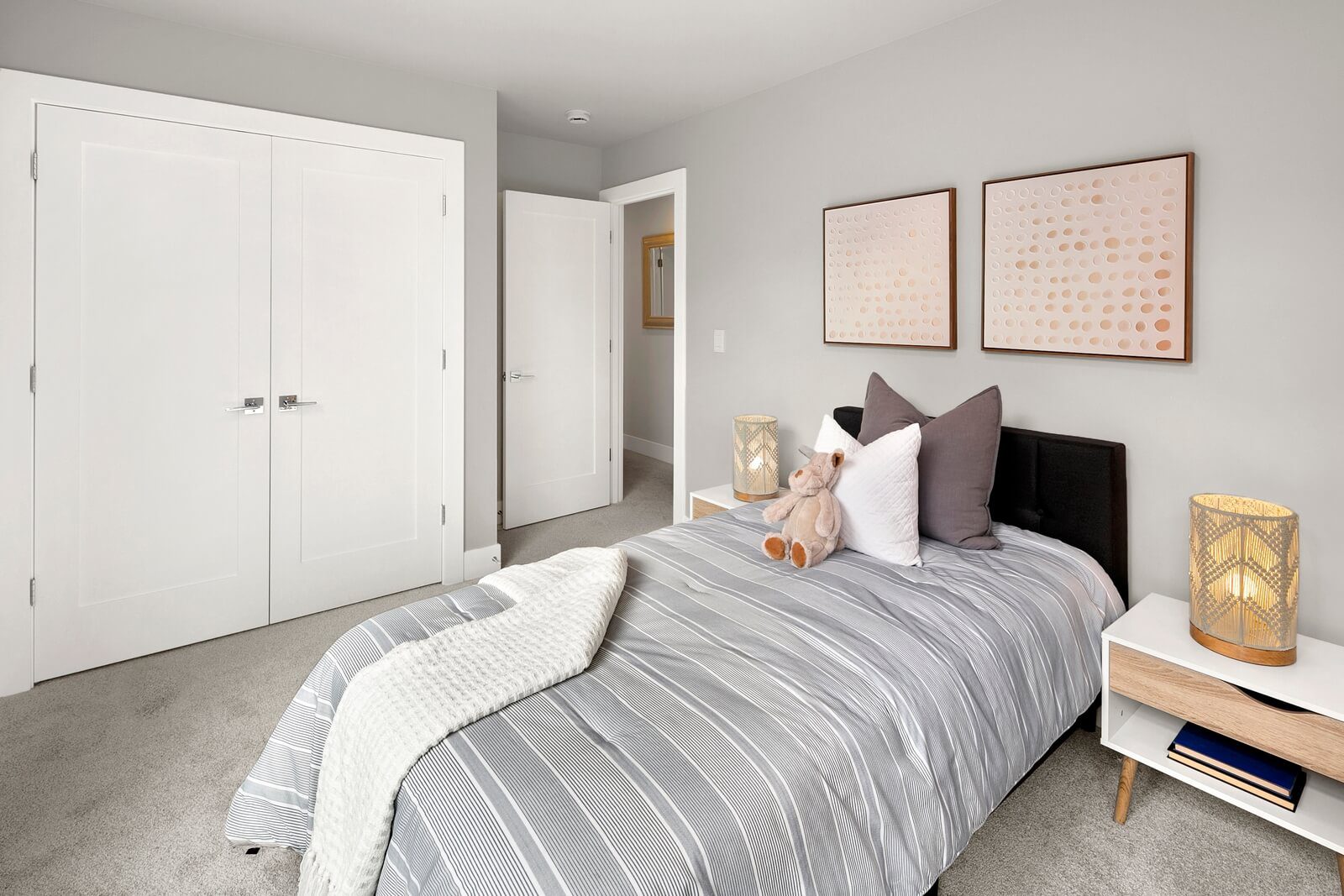 Secondary bedroom with ample closet space.
